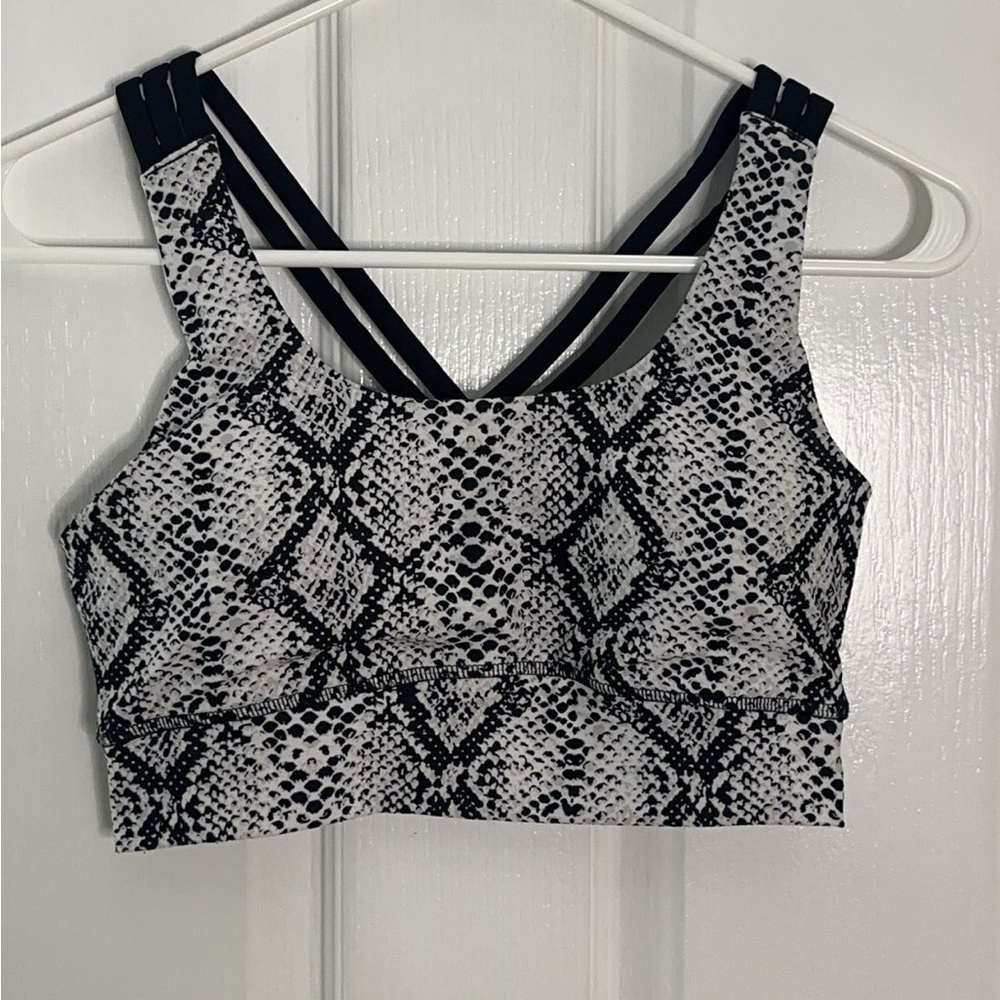 Snake print sports bra